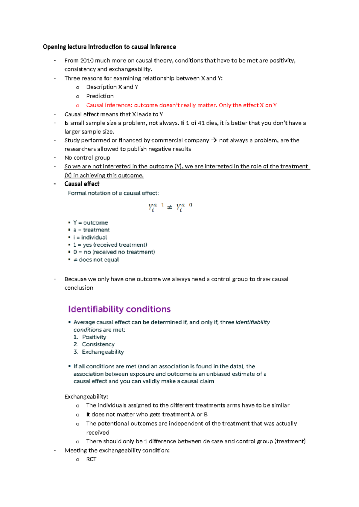 Lecture 1: Introduction to Causal Inference Concepts and Conditions ...