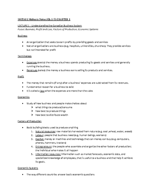 Chapter 4 - Uoft Notes - CHAPTER 4: Economics Systems: Who Owns and ...