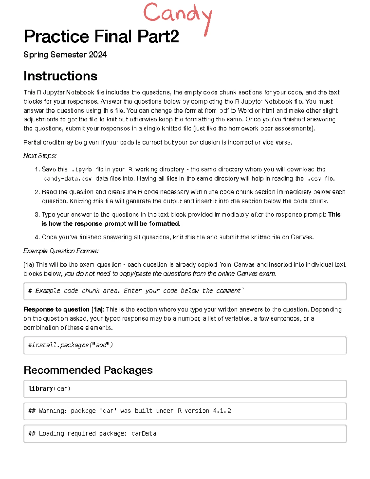 Final Exam Practice: Part 1 Questions & Answers (Homework) - Studocu
