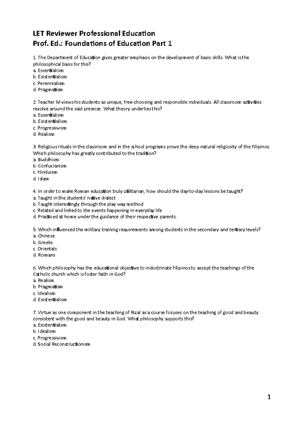 LET Reviewer: Professional Education & Foundations of Education by Prof ...