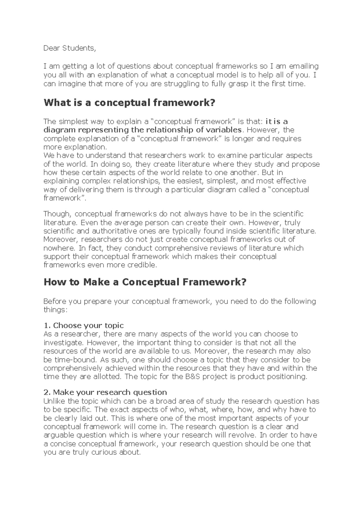 Understanding Conceptual Frameworks: A Guide for Students - Studeersnel