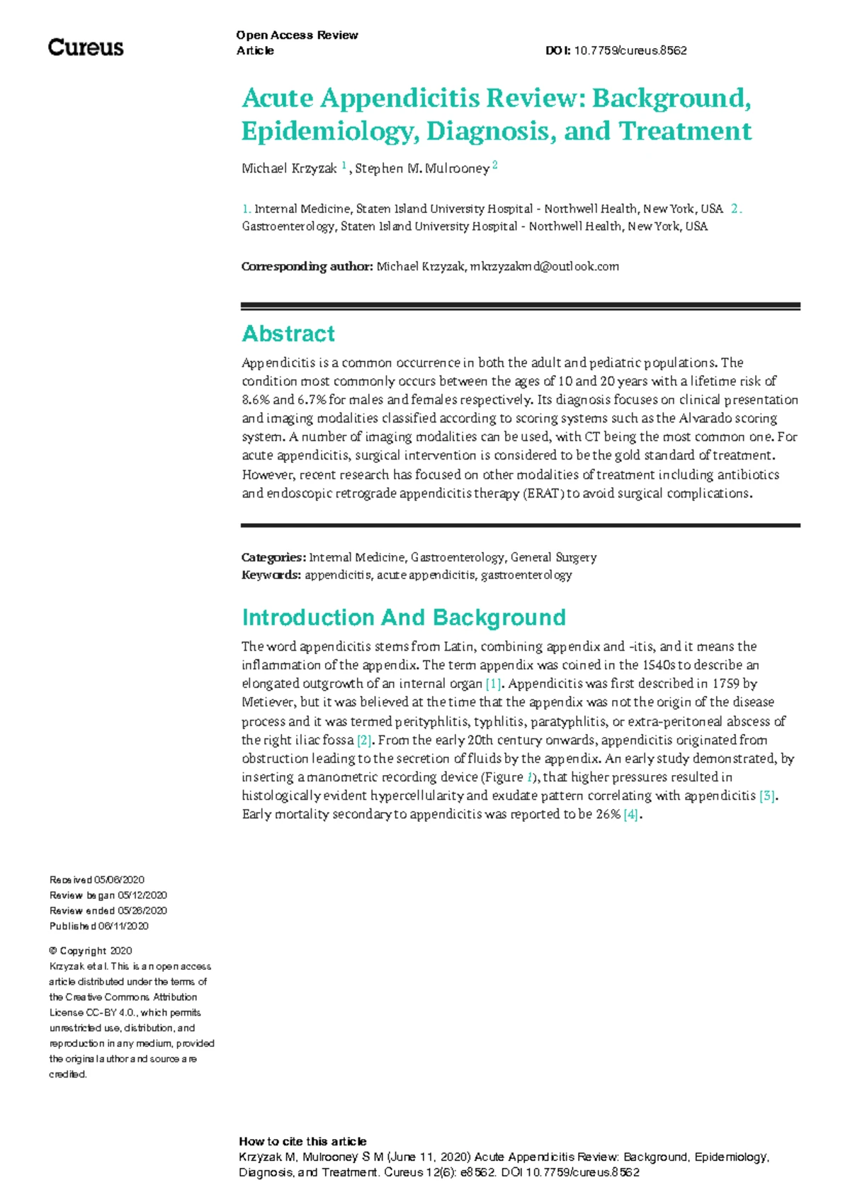 The Relationship of Perforated Appendicitis with Total and Direct ...