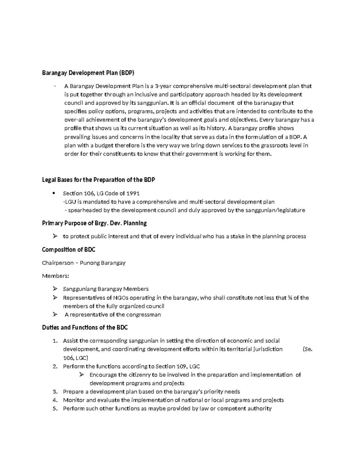 510955834 Barangay Development Plan - Barangay Development Plan (BDP ...