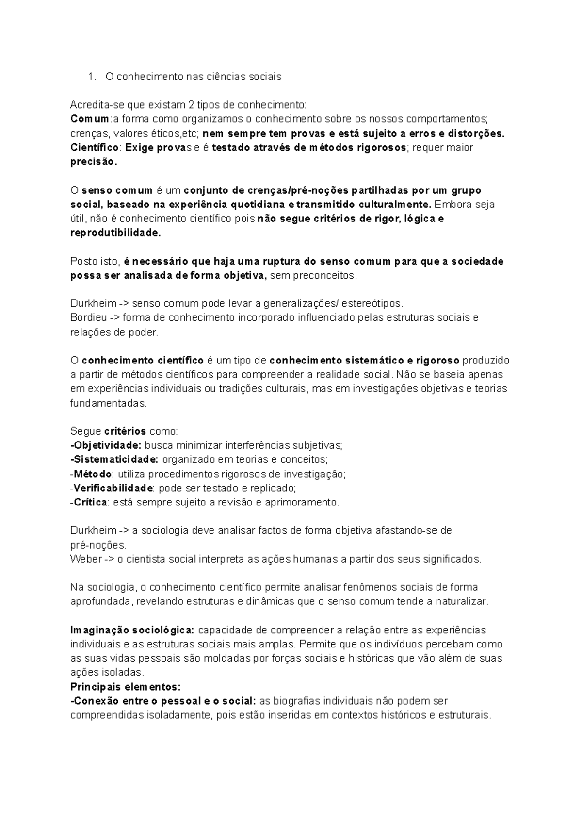 Análise Social: Conhecimento Comum e Científico nas Ciências Sociais ...