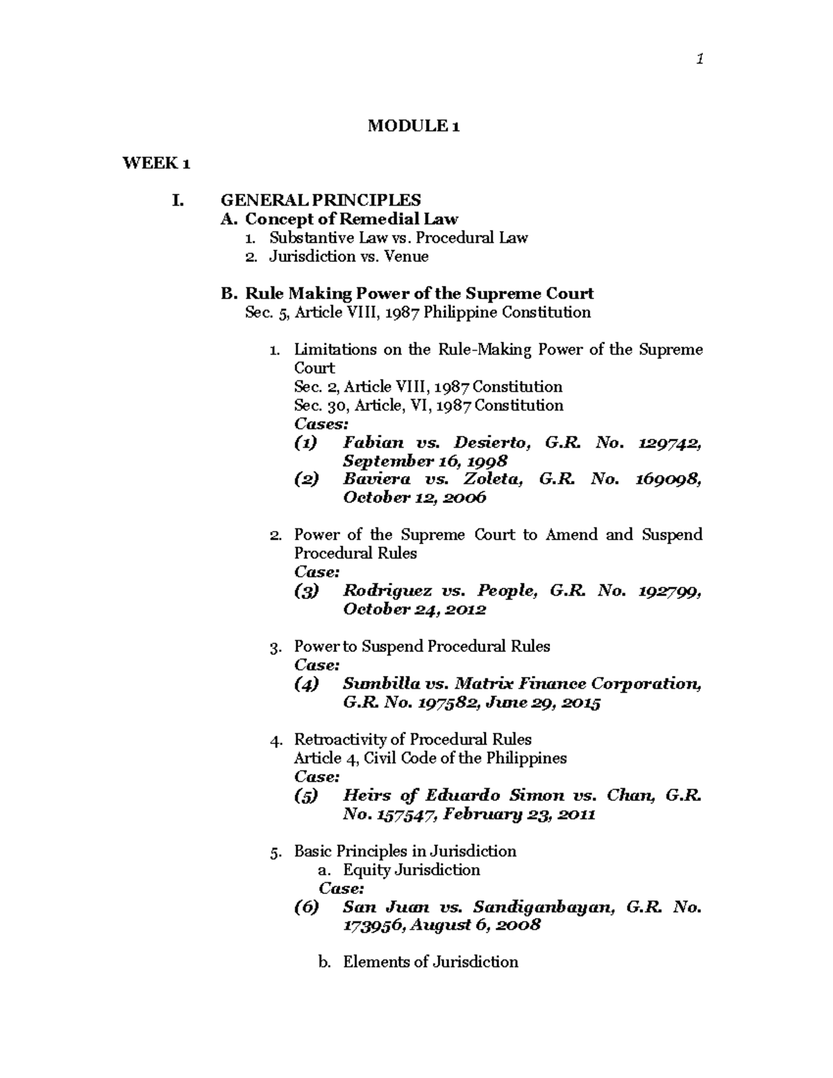 CRIMINAL PROCEDURE - Module 1: General Principles Overview - Studocu