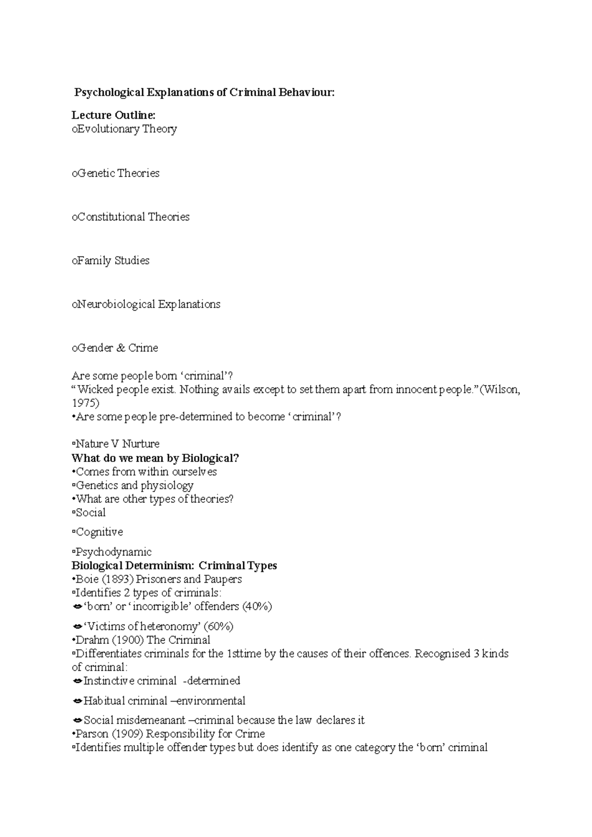 New studocu 31 - Lecture notes 5 - Psychological Explanations of ...