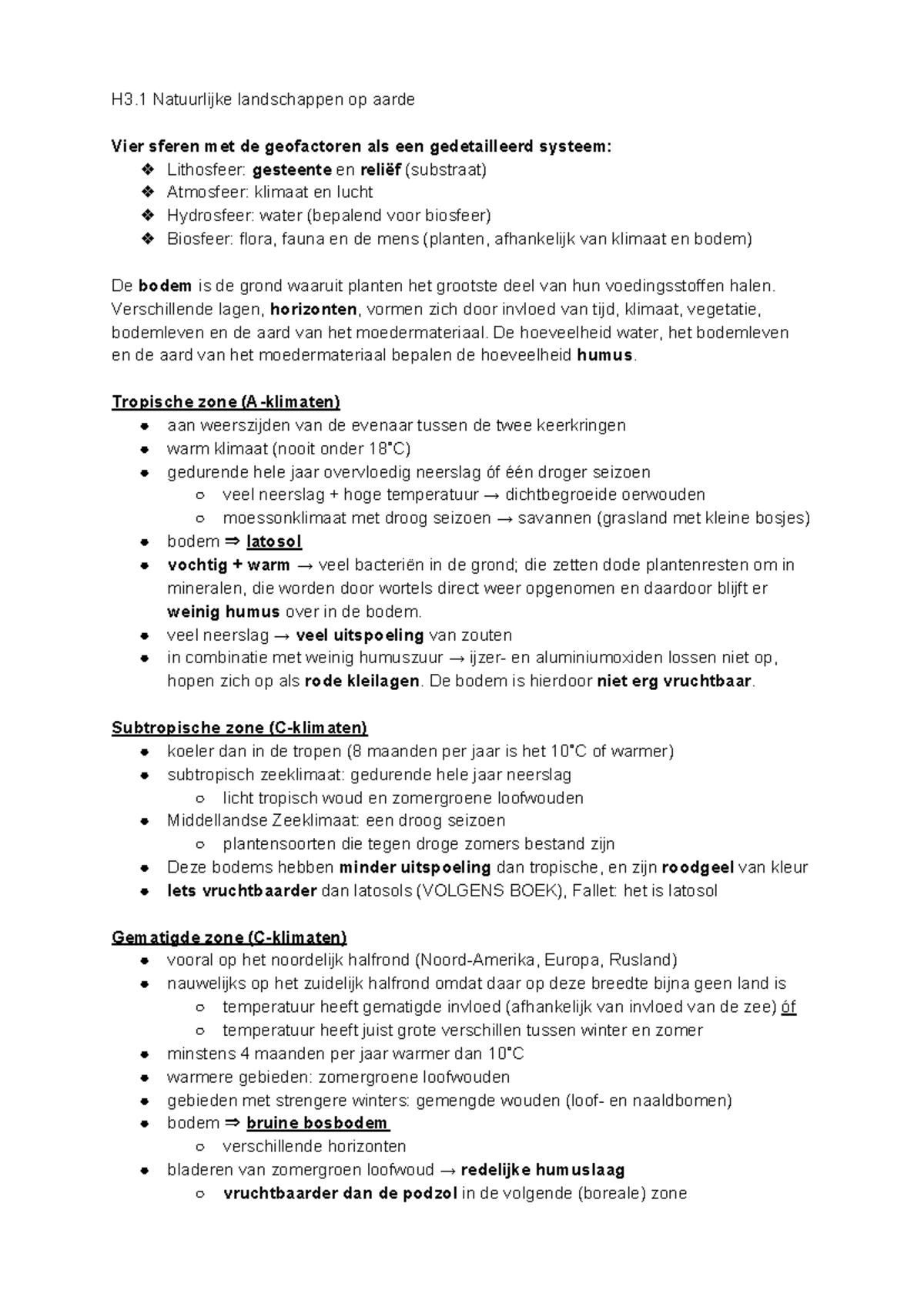 Systeem Aarde H3-H4: Landschappen, Geofactoren en Milieurampen ...