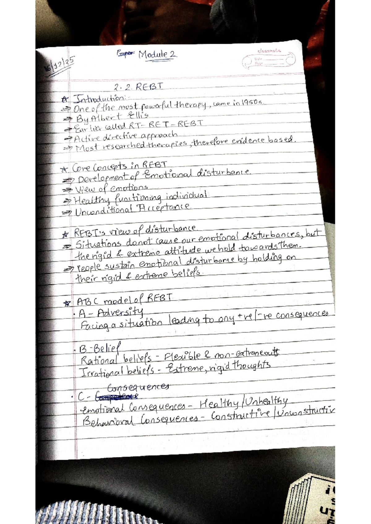 REBT (Module 2.2.0) - Running Notes on Rational Emotive Behavioral ...