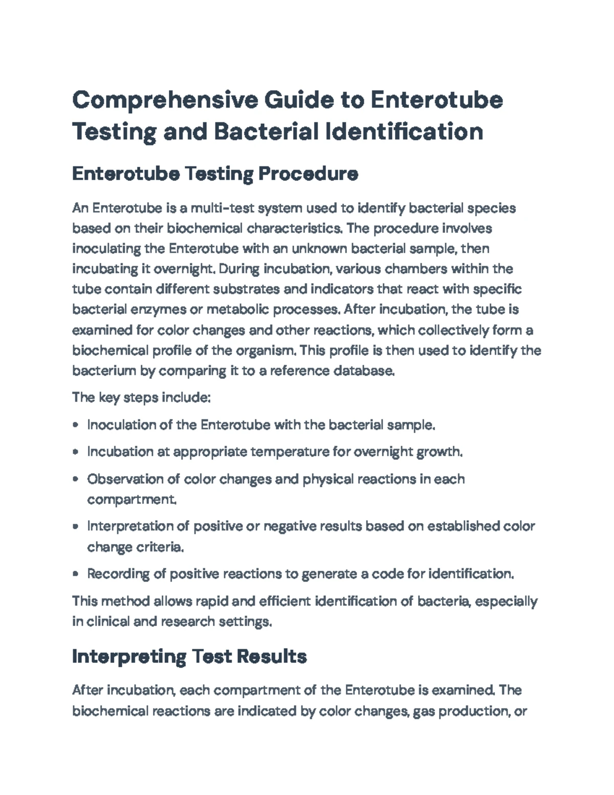 Enterotube Assignment: Identifying Klebsiella pneumoniae - Studocu