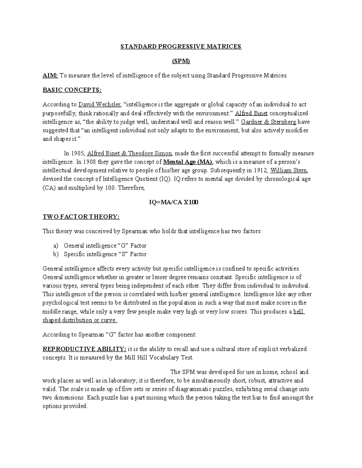 SPM: Understanding Standard Progressive Matrices and Intelligence ...