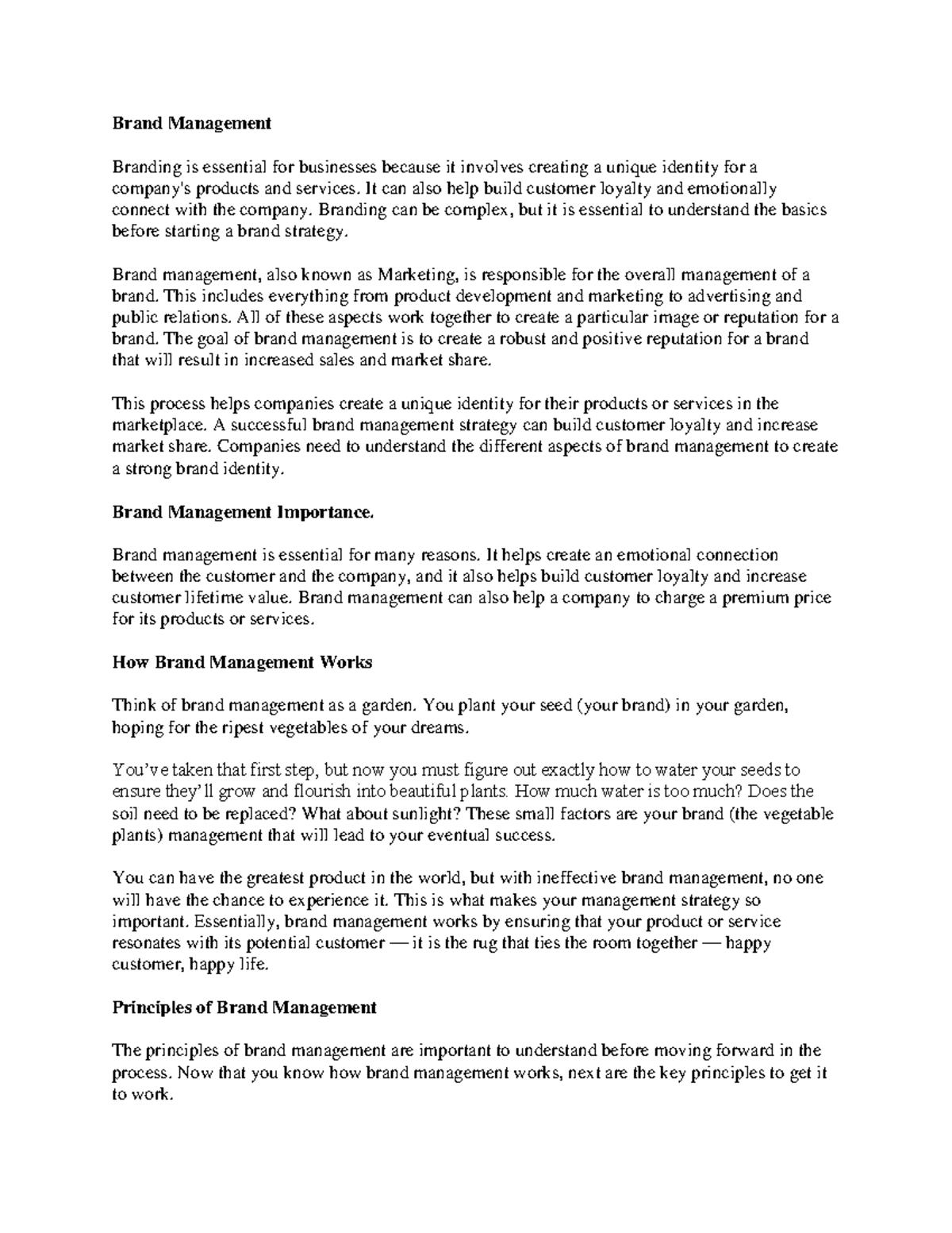 UNIT I Overview of Product (Brand Management) - Brand Management ...