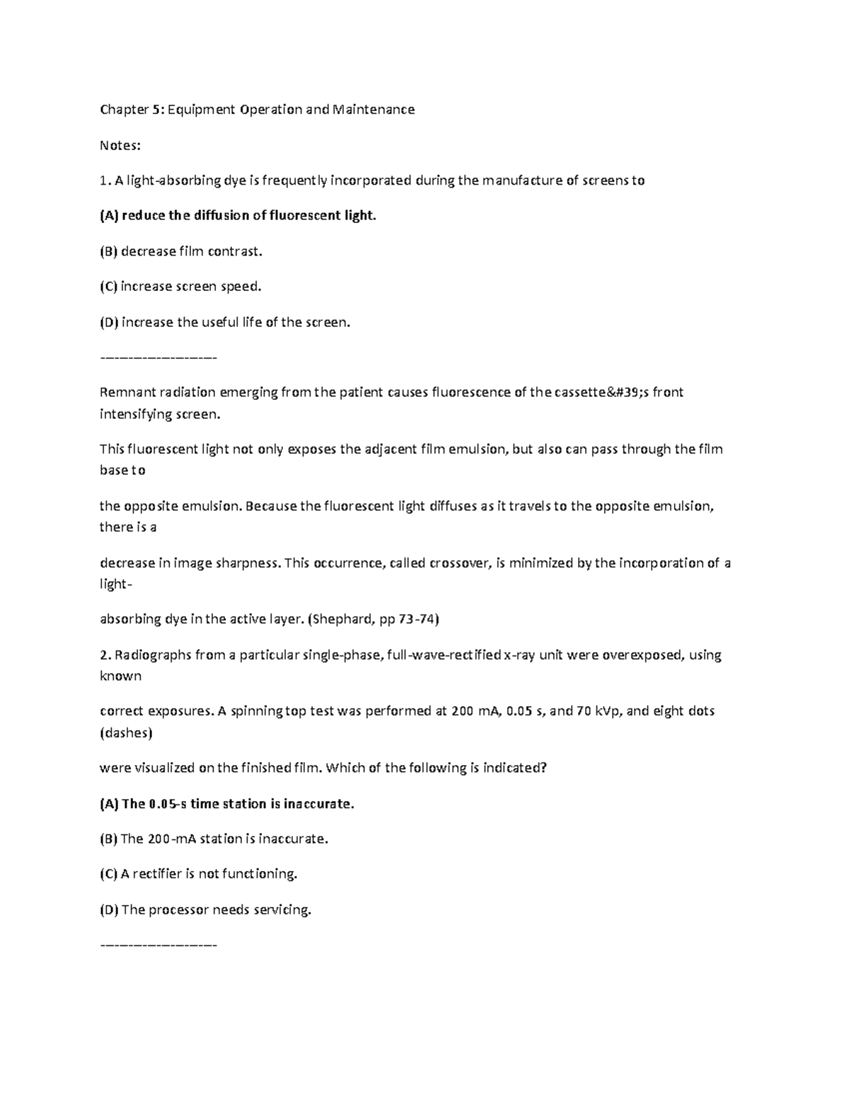 Equipment Operation and Maintenance - Chapter 5: Equipment Operation ...