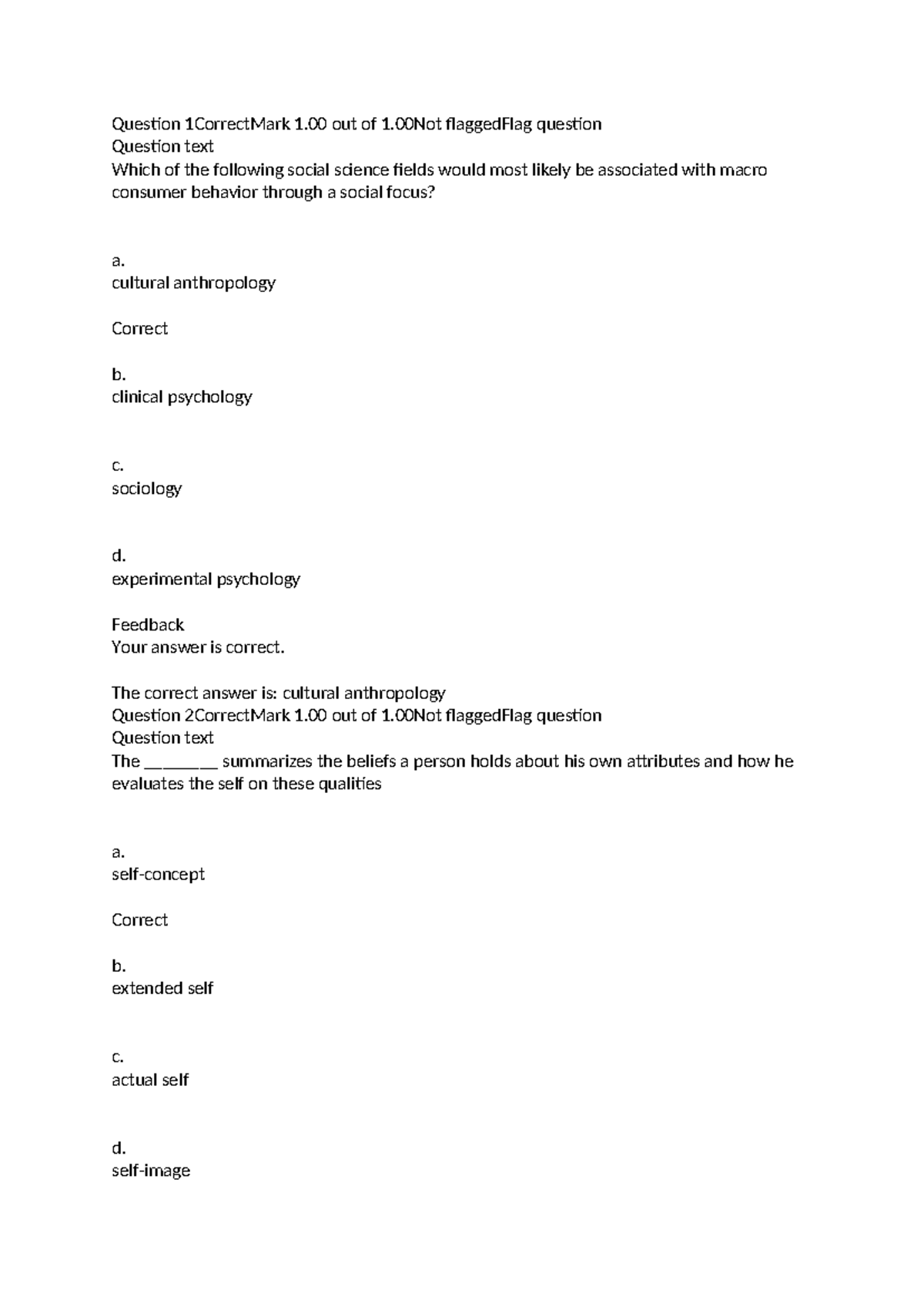 Customer Behavior Quiz (CB 101) - Questions & Answers - Studocu