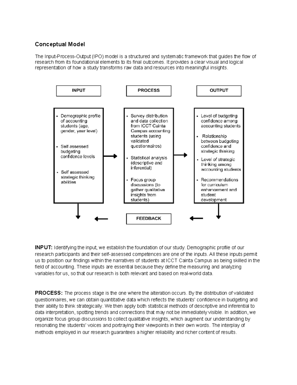 Conceptual Model: IPO Framework for Research Insights in Accounting ...