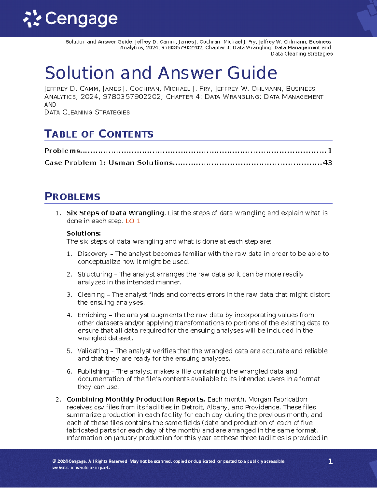 Ch. 4 - Data Wrangling Strategies: Homework Q&A Guide for Analytics ...