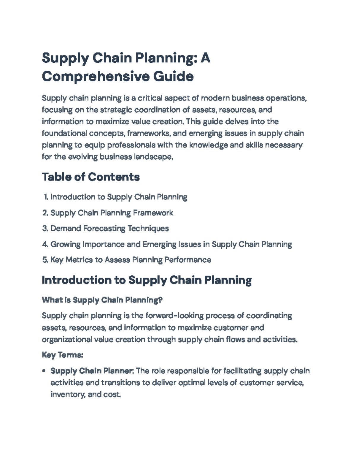 Supply Chain Planning (SCM 101): Best Practices & Techniques Guide ...