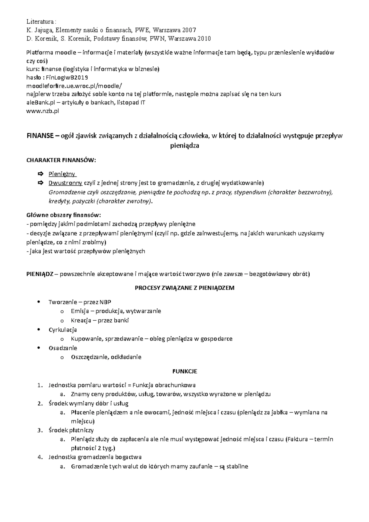 Zarządzanie Finansami Osobistymi - EKONOMIA I FINANSE (2024) - Studocu