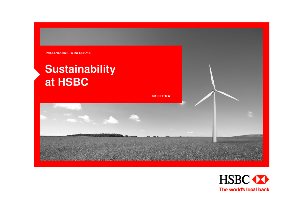 080331 sustainability at hsbc - at HSBCSustainabilityPRESENTATION TO ...