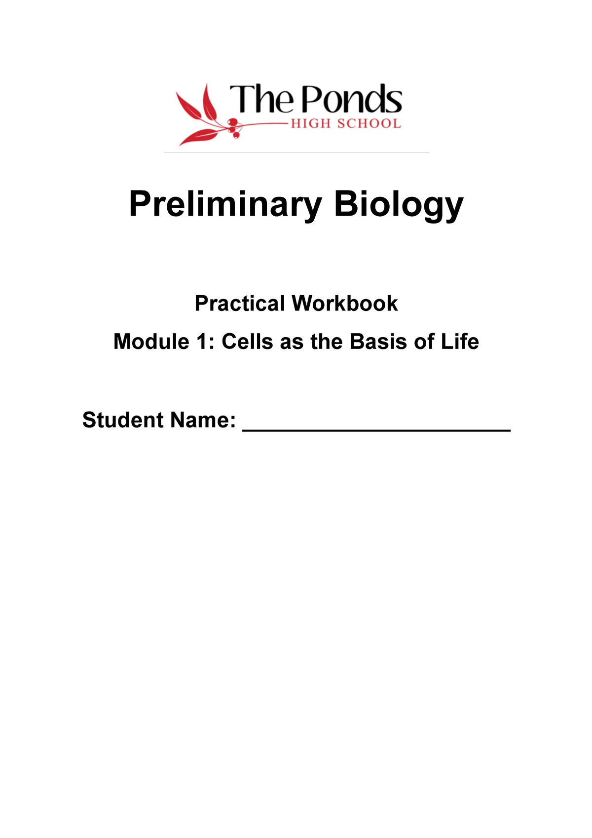 Biology 11: Module 1 Practical Workbook on Cells and Microscopy - Studocu