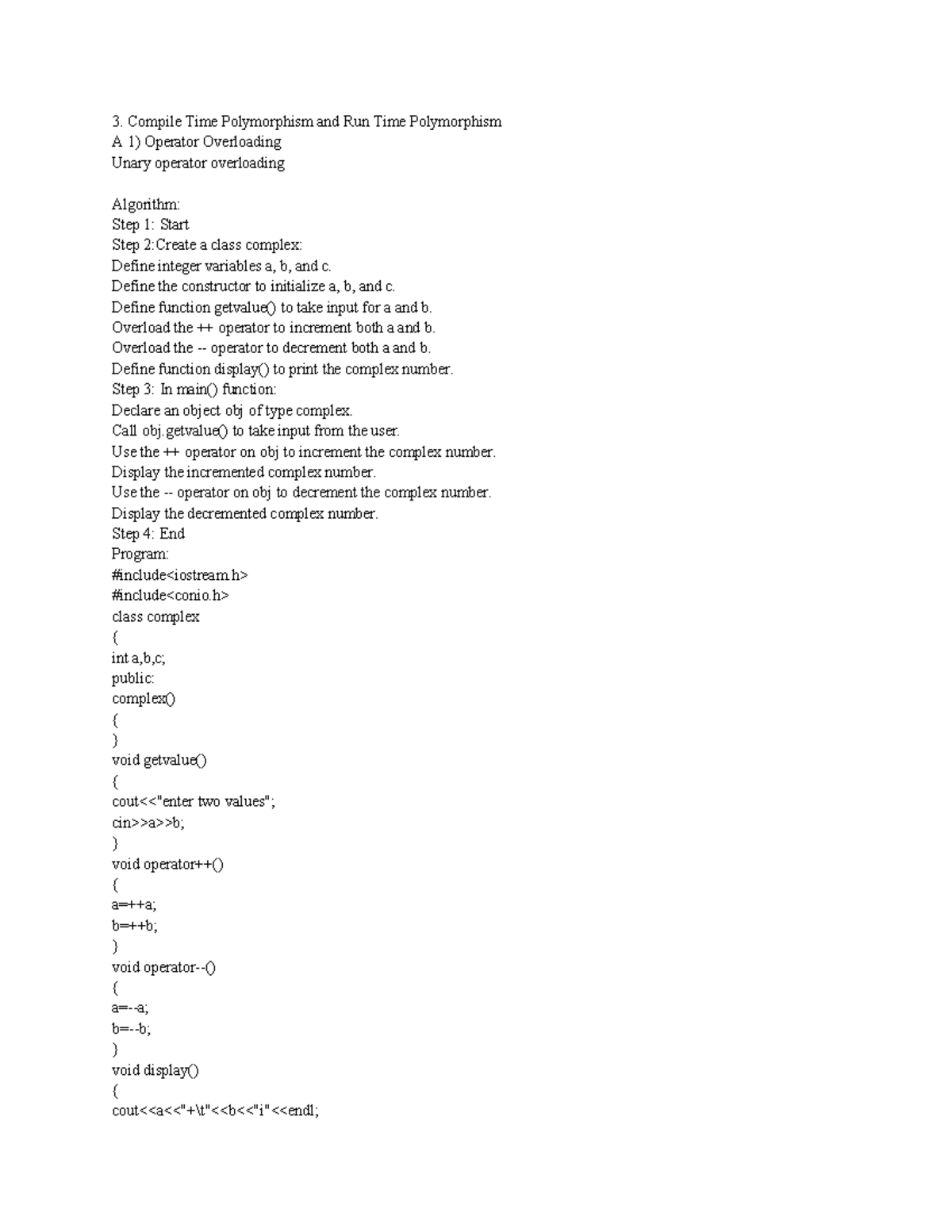 C++ - Introduction using C++ - Compile Time Polymorphism and Run Time ...