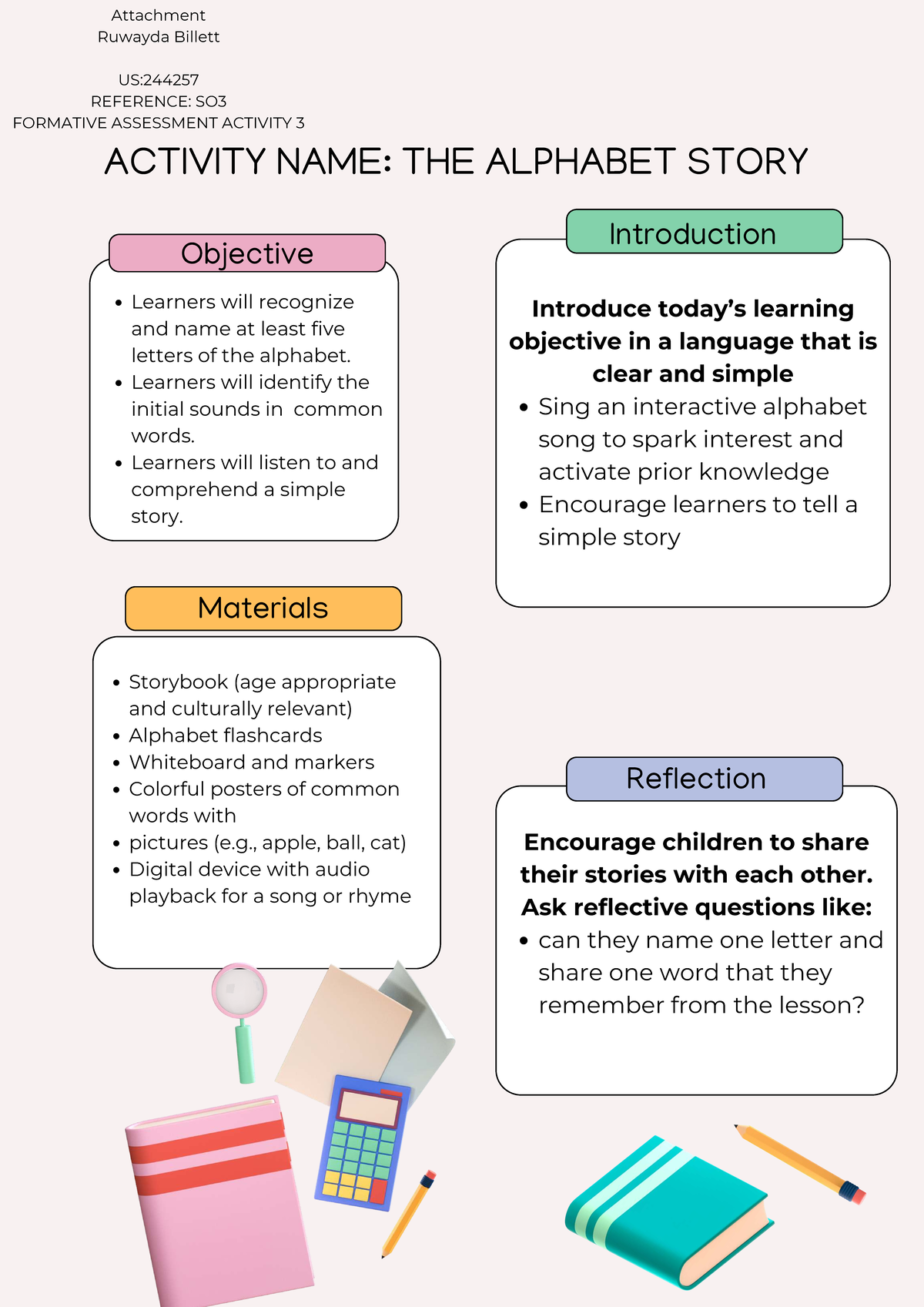 US:244257 Formative Assessment Activity 3 - The Alphabet Story Lesson ...