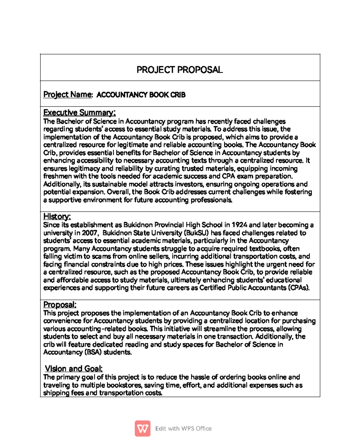 Proposal - PROJECT PROPOSAL Project Name: ACCOUNTANCY BOOK CRIB ...