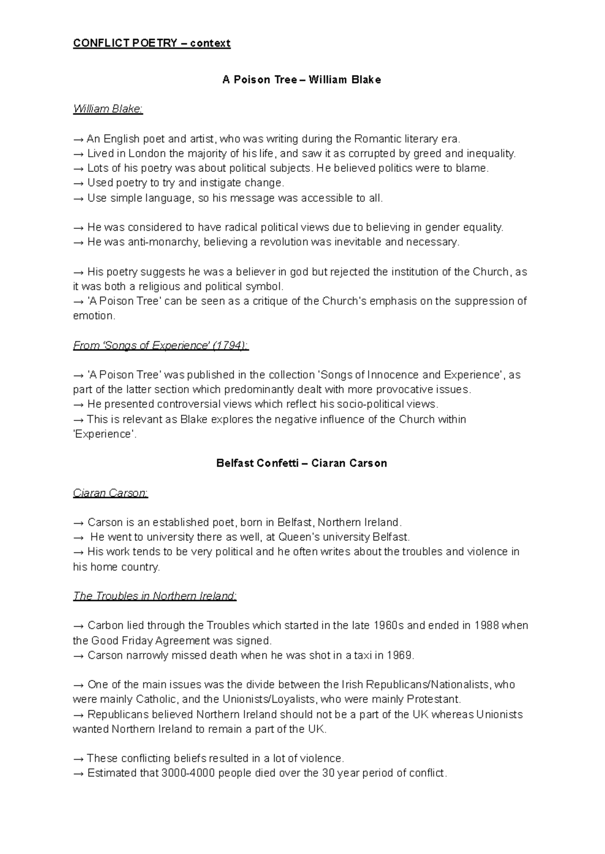 Poetry Context: Analysis of Key Poems in English Literature - Studocu