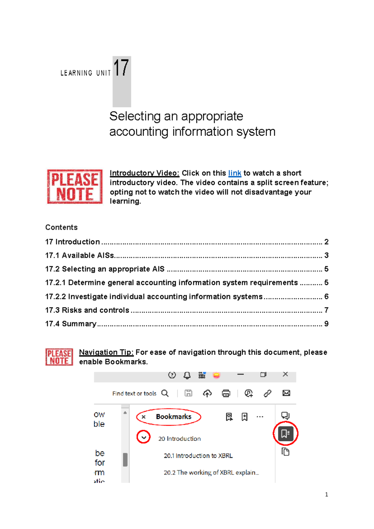 Learning Unit 17: Selecting an Appropriate Accounting Information ...