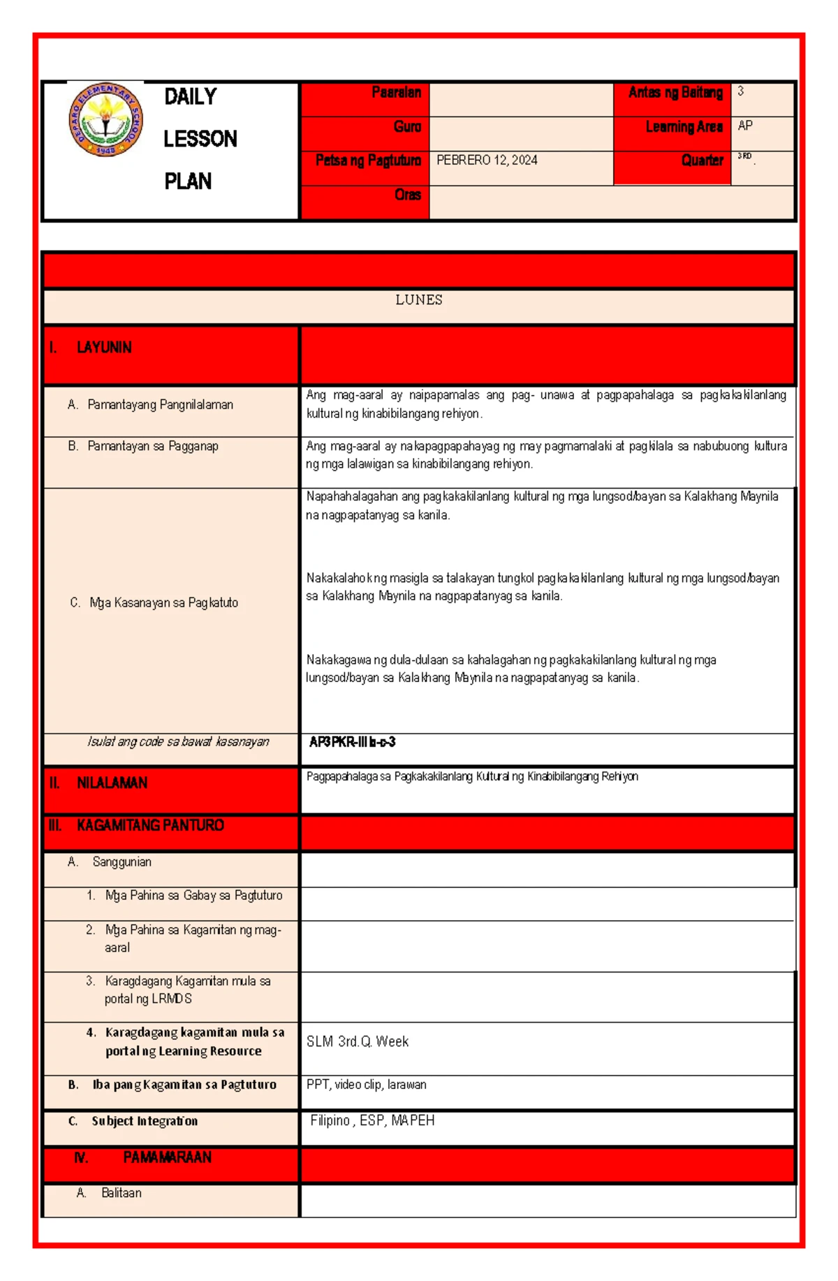 DLP Math W7 Q2 Daily Lesson Log for Grade 1: Subtraction Focus - Studocu