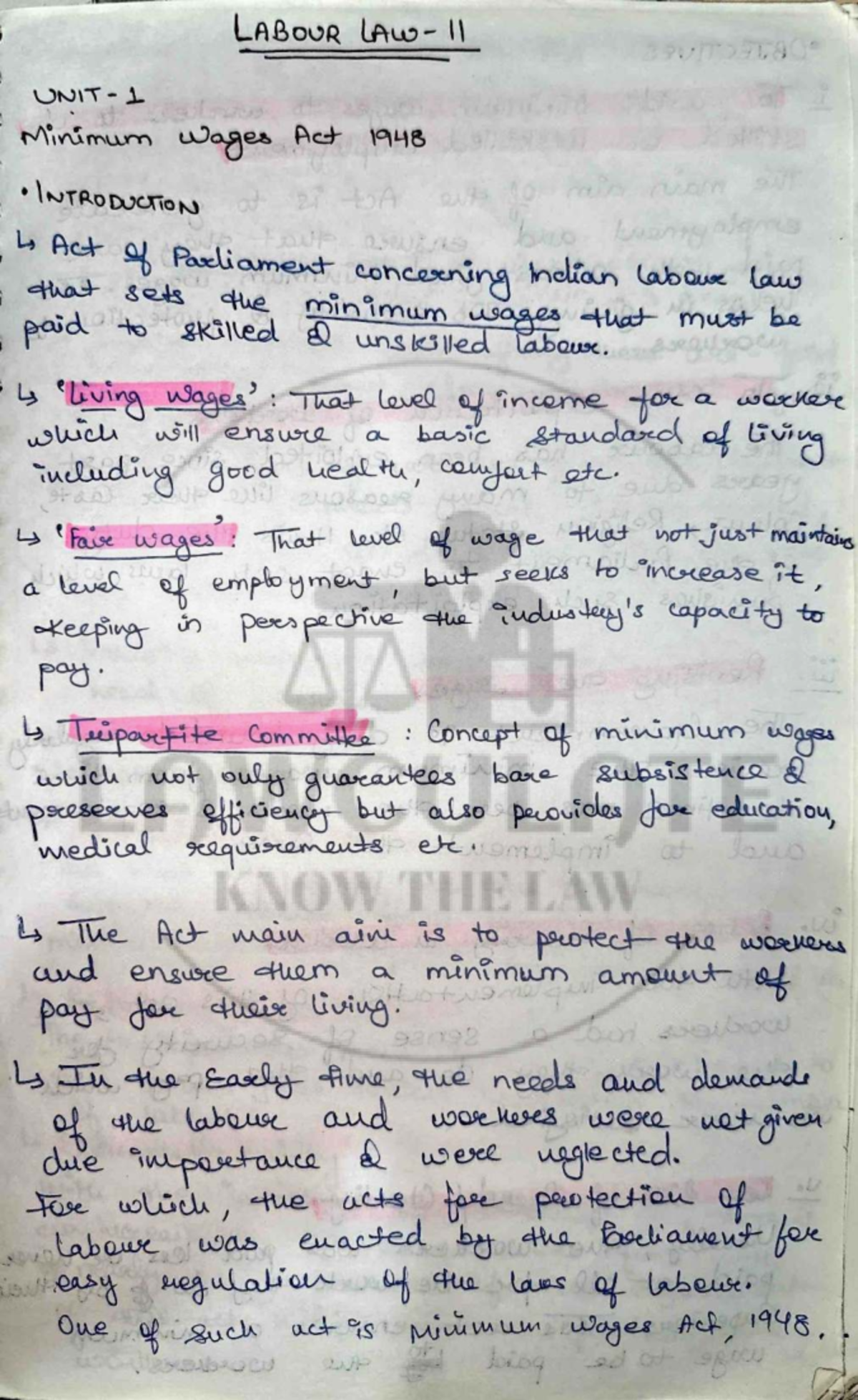 LAS00R: Unit 1 Labour Law II - Comprehensive Notes - Studocu