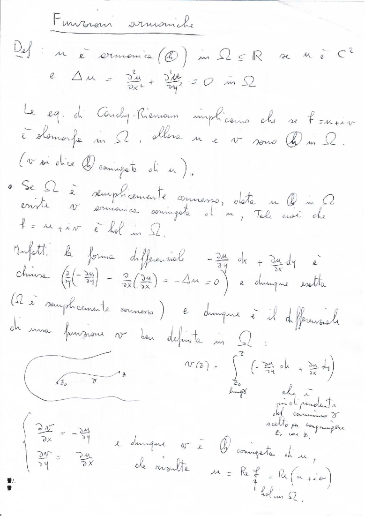 Harmonic Functions - Lecture Notes (MATH 202) - Studocu