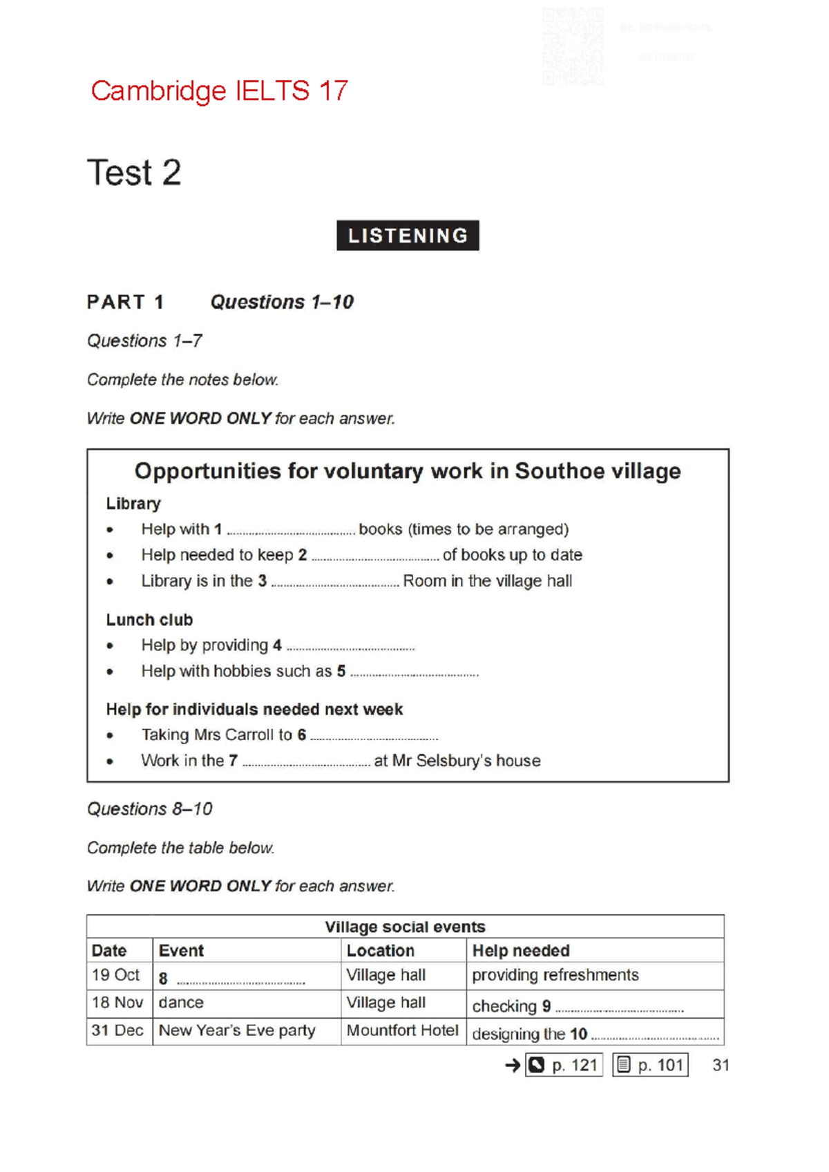 Cambridge IELTS 17 - Test 2 Overview and Analysis - Studocu