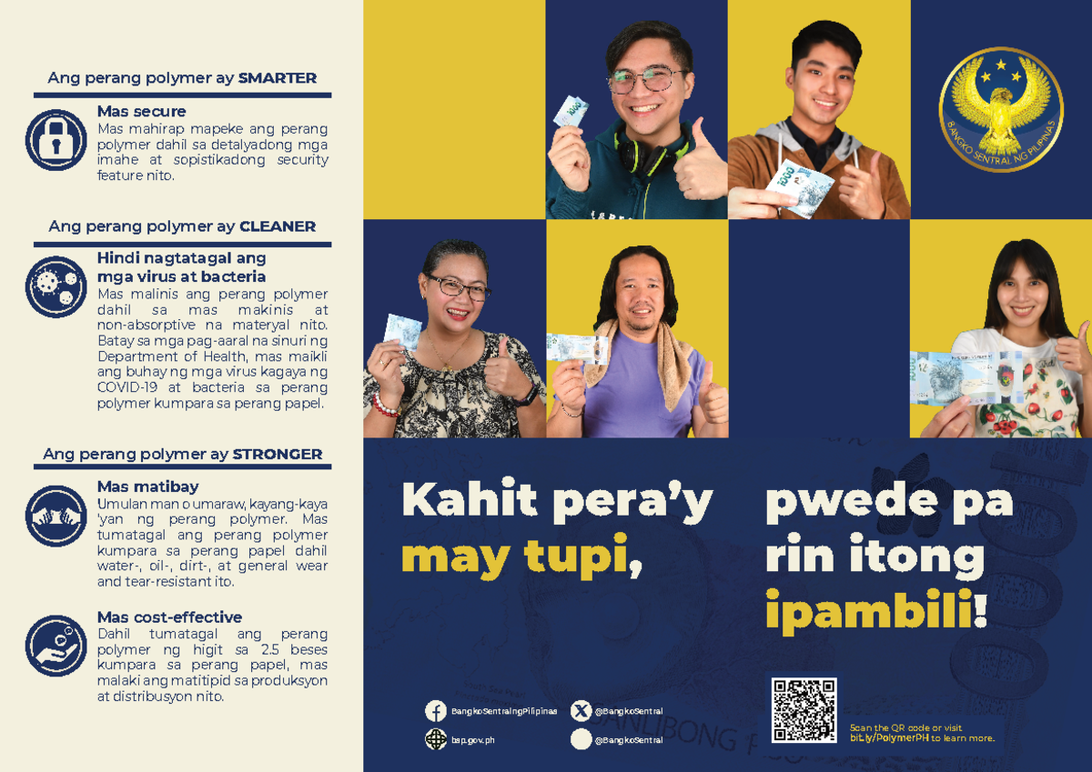 1000-Piso Polymer Banknote Acceptance Brochure Filipino - Dahil ...