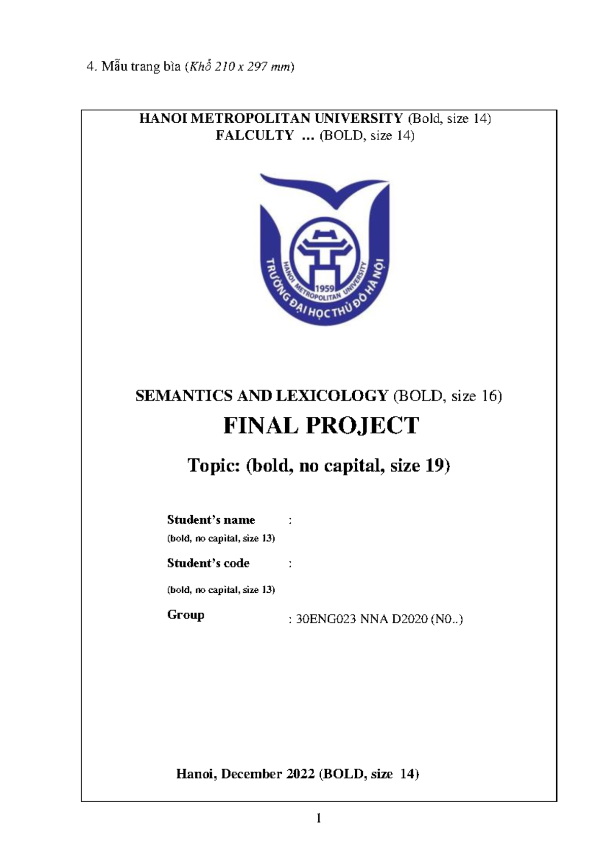 Final Project Cover for Semantics and Lexicology - 30ENG023 - Studocu