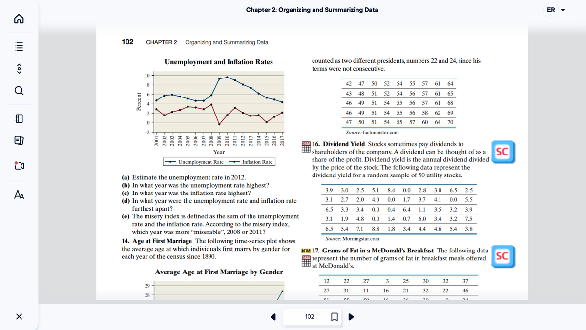 Chapter 2: Organizing & Summarizing Data Analysis - ER 102 - Studocu