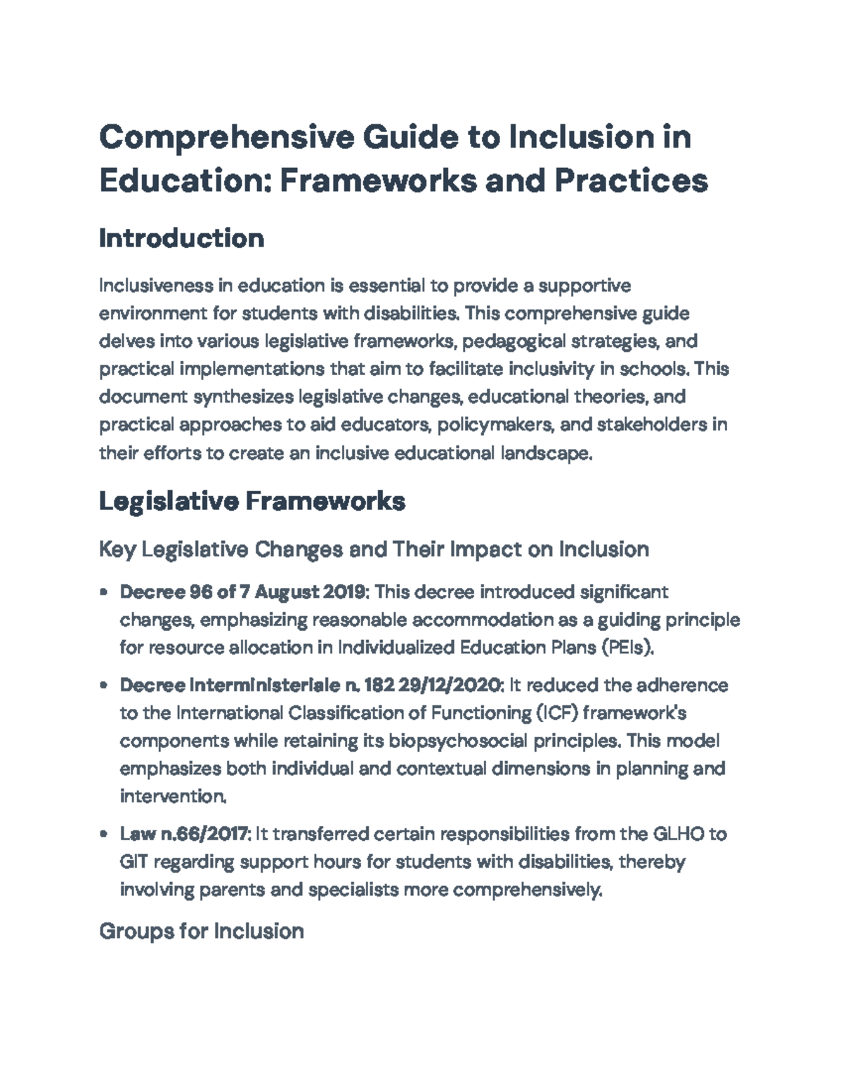 Comprehensive Guide to Inclusion in Education: Laws, Practices, and UDL ...
