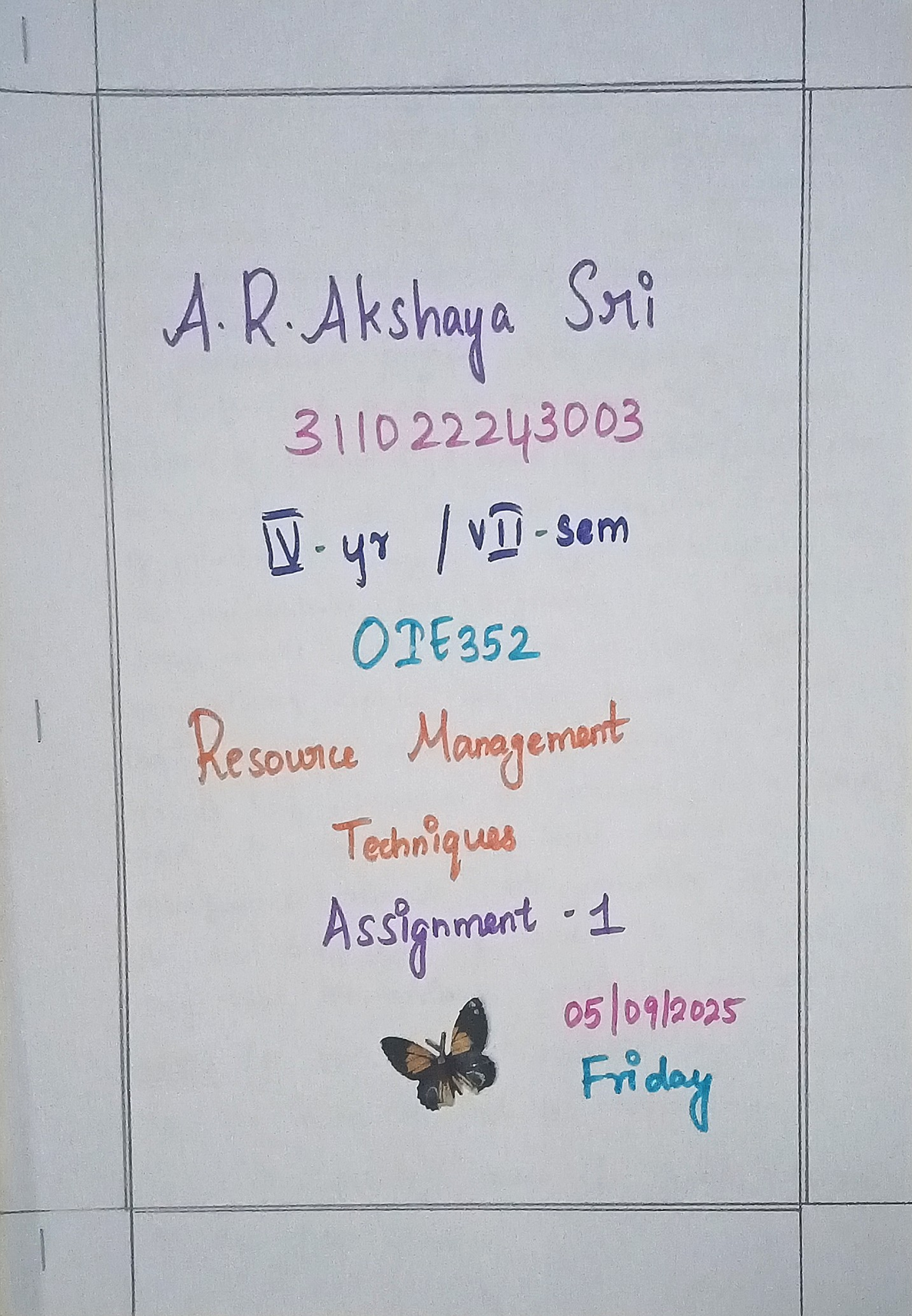 RMT OIE352 Assignment 1: Resource Management Techniques Analysis - Studocu