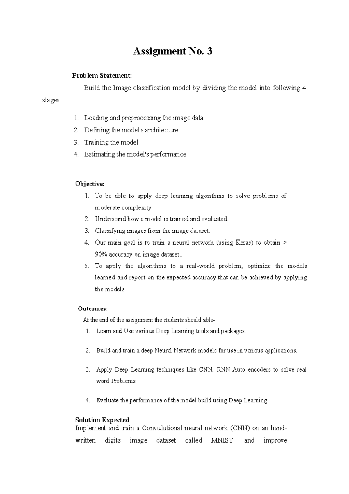 Final Assignment 3: Building an Image Classification Model - Studocu