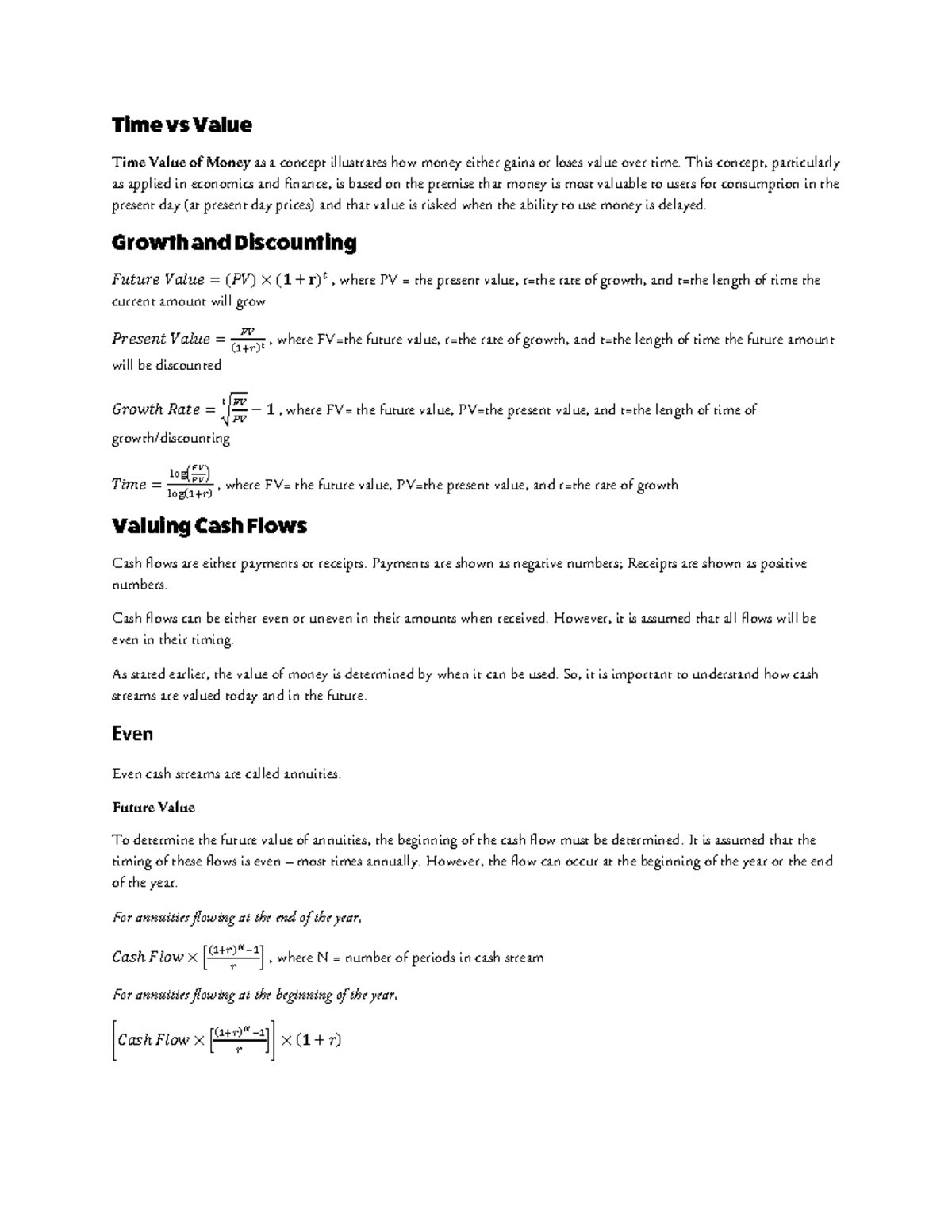 Time Value of Money Concepts - ECON 101 Lecture Notes - Studocu