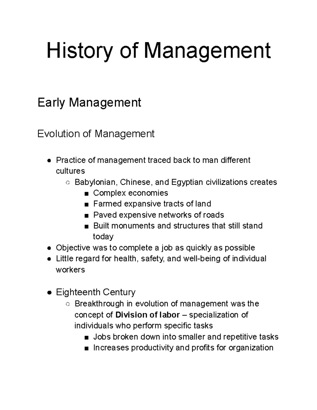 History of Management: Key Theories & Evolution Overview (MGMT 101 ...