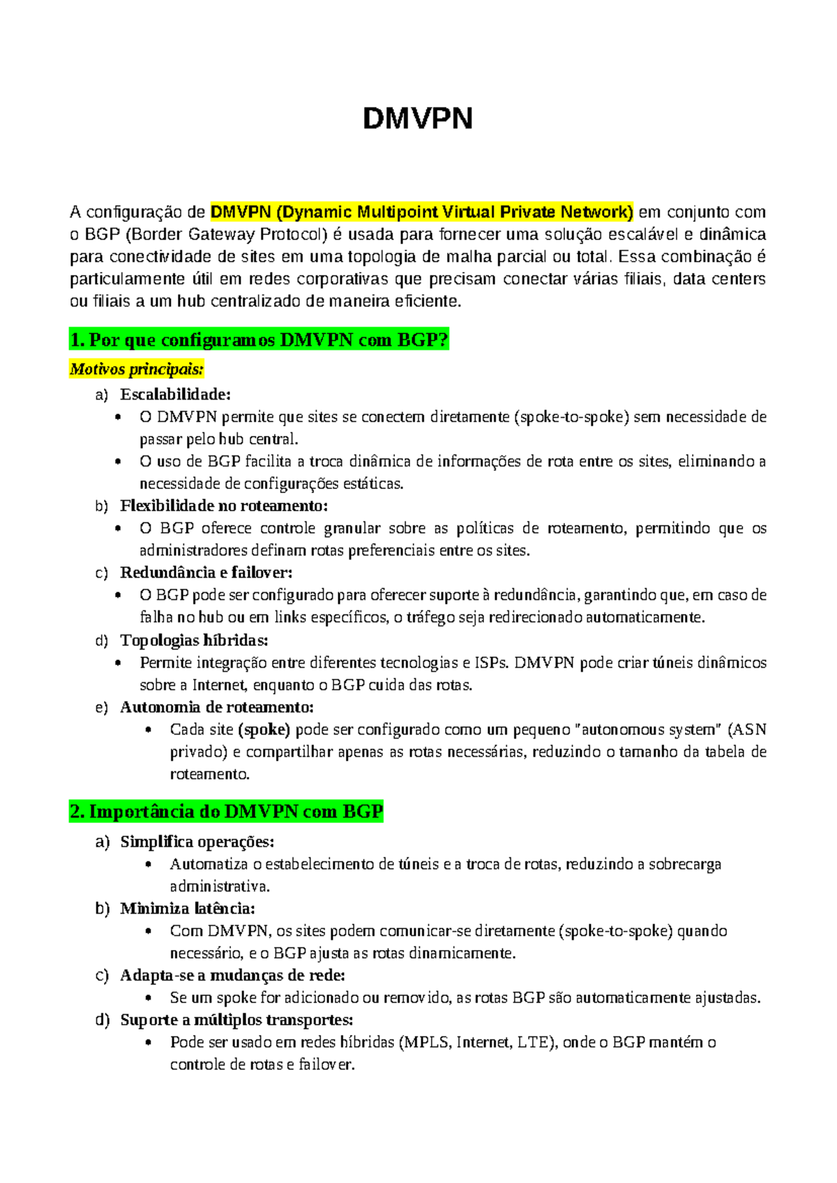 DMVP - Trabalho prático de comunicação por computadores - DMVPN A ...