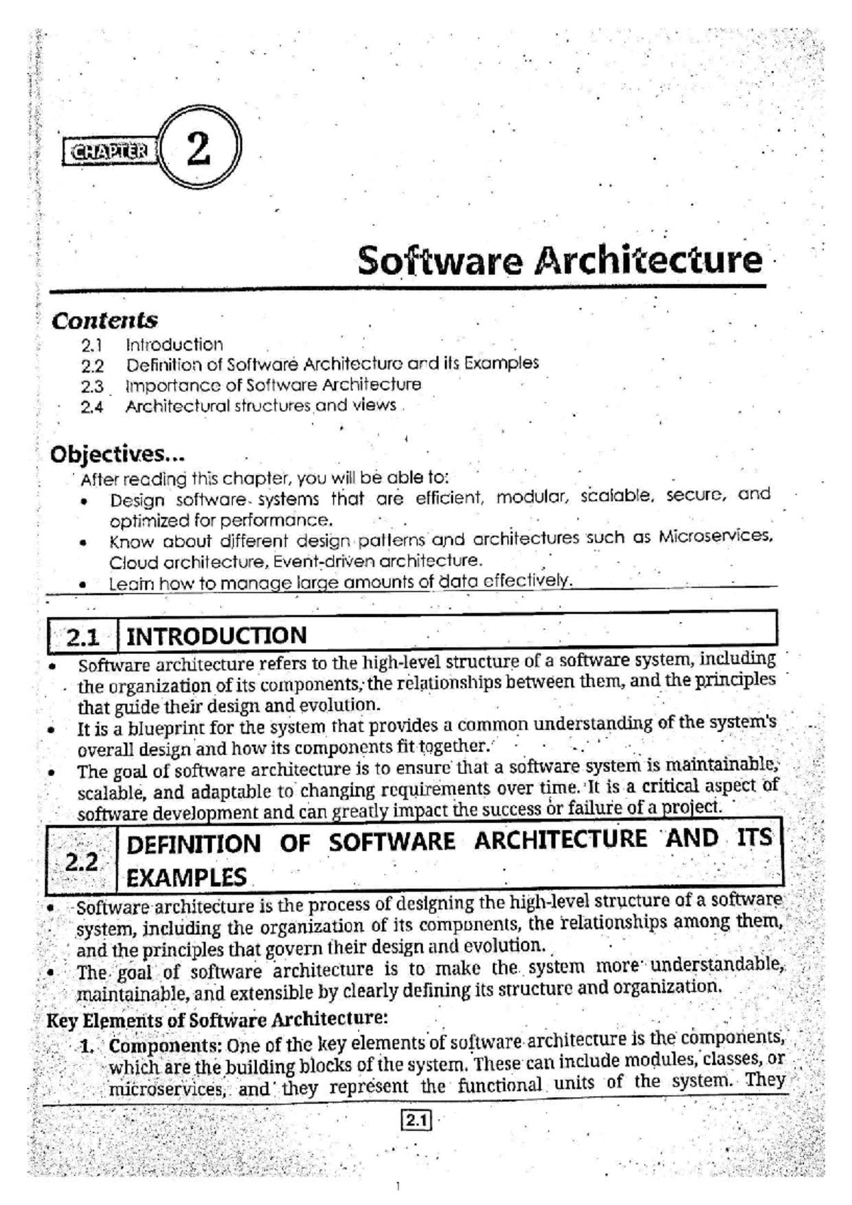 Software Architecture Design Patterns (CS) - Chapter 2 Overview - Studocu
