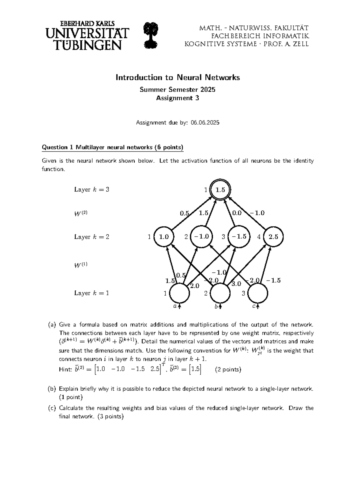 Assignment 03 - SS25: Neural Networks & Perceptrons Analysis - Studocu