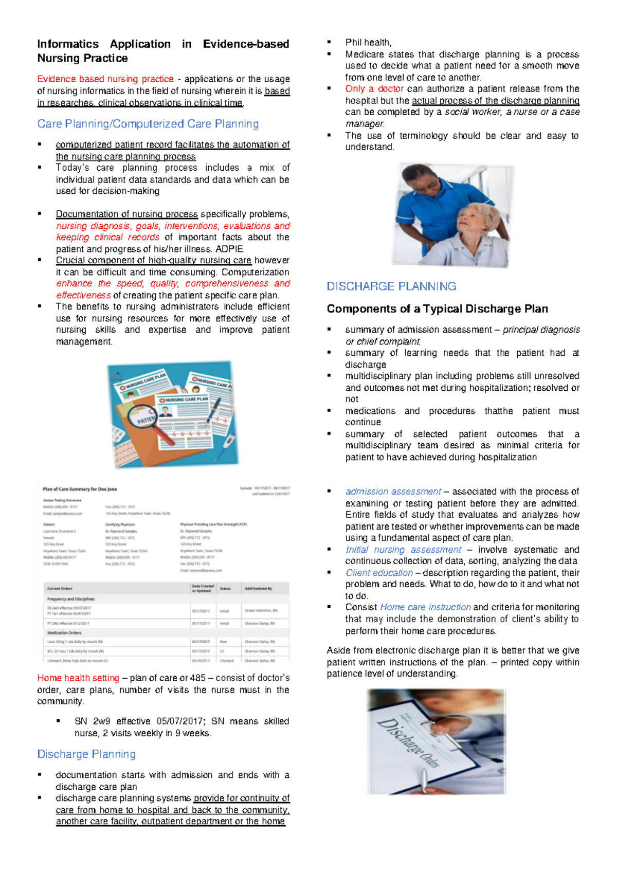Informatics Applications in Evidence-Based Nursing Practice (NUR (xxx ...
