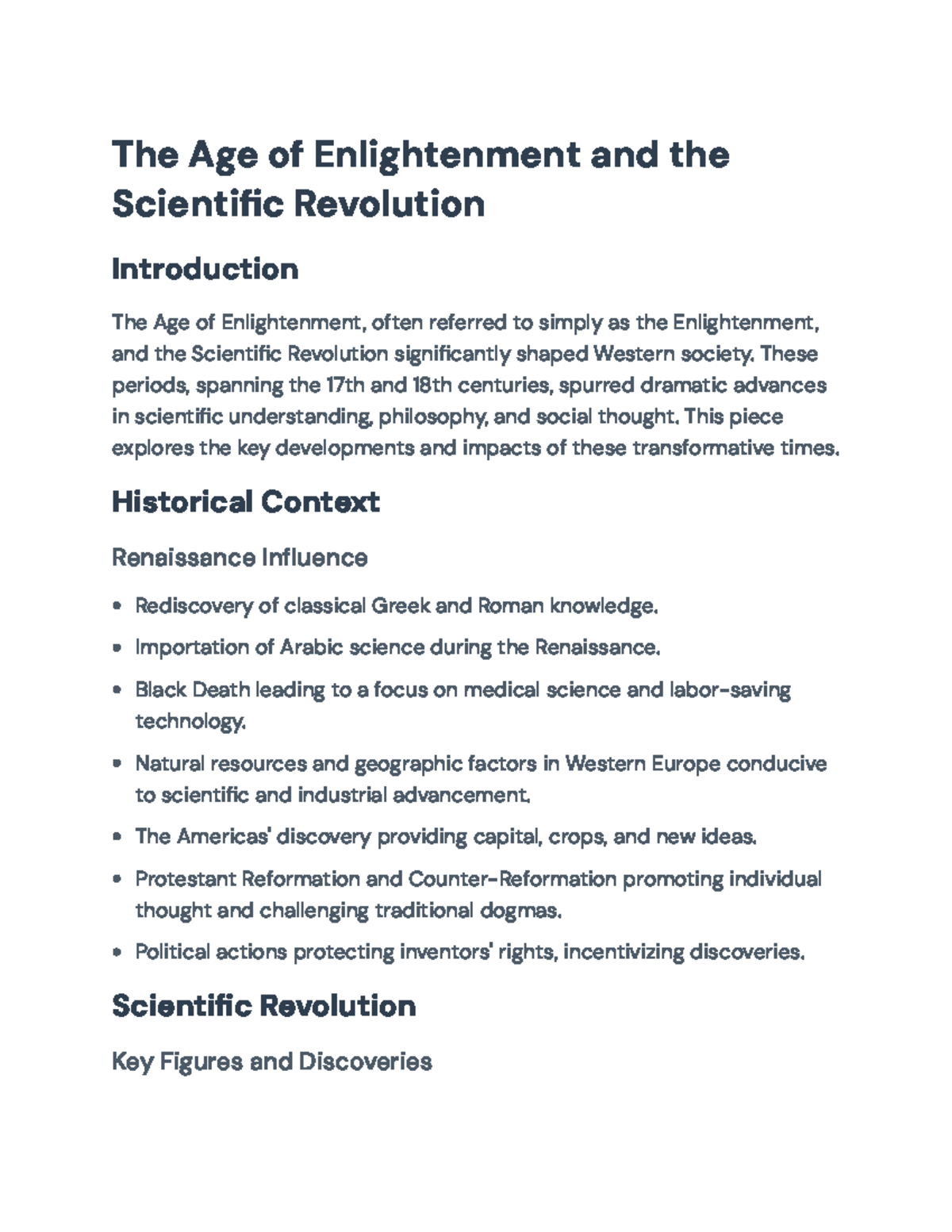 Final Exam Study Notes for Course Code: XYZ123 - The Age of ...