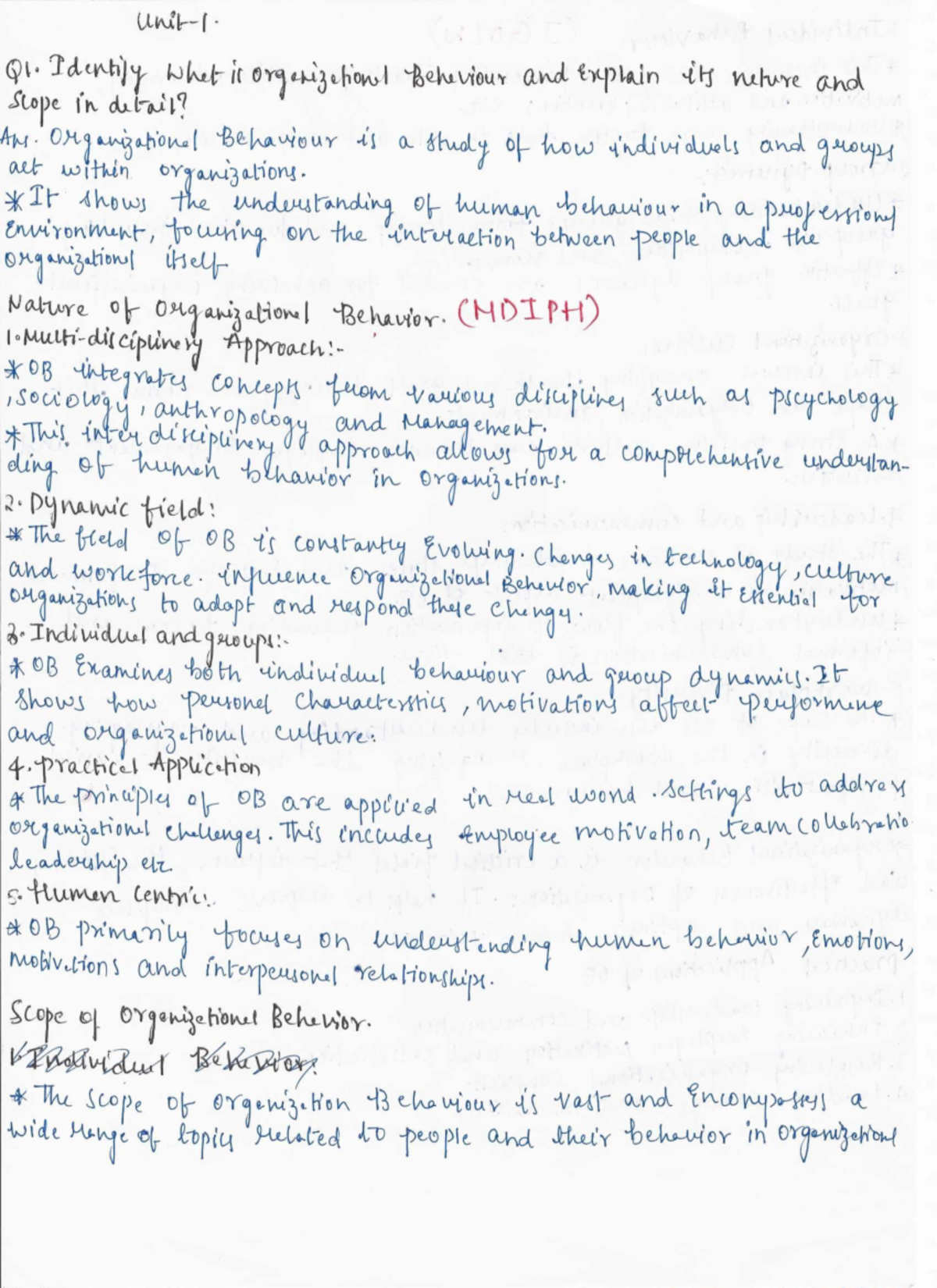 OB 101 - Key Concepts of Organizational Behavior and Its Applications ...