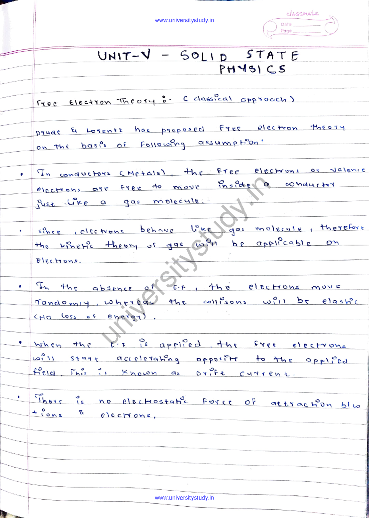Phy110 Unit 5[By Alfa] - Shortcut note - fee snce the Sust cike lecrons ...