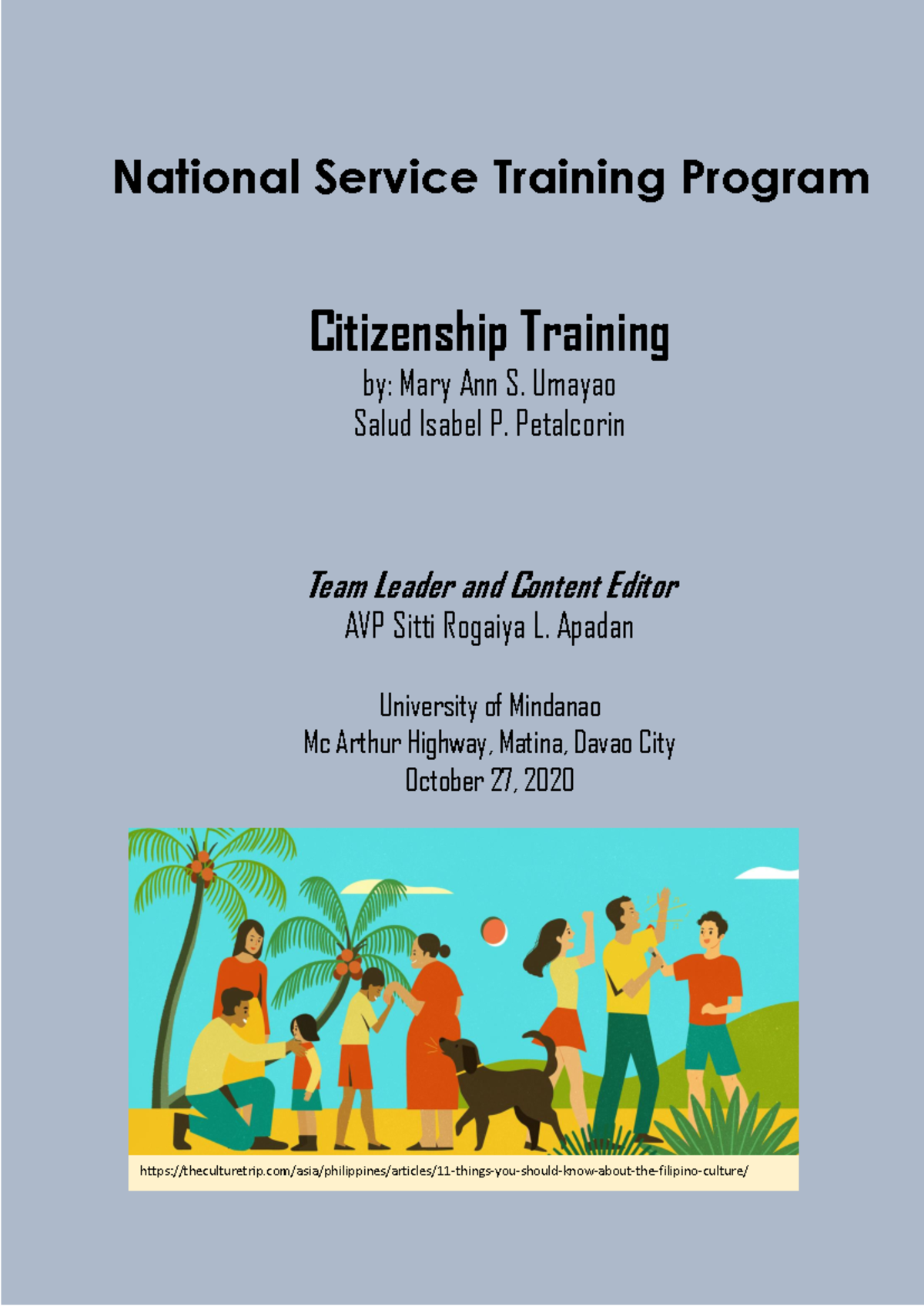 Module 1 Citizenship Training - National Service Training Program ...