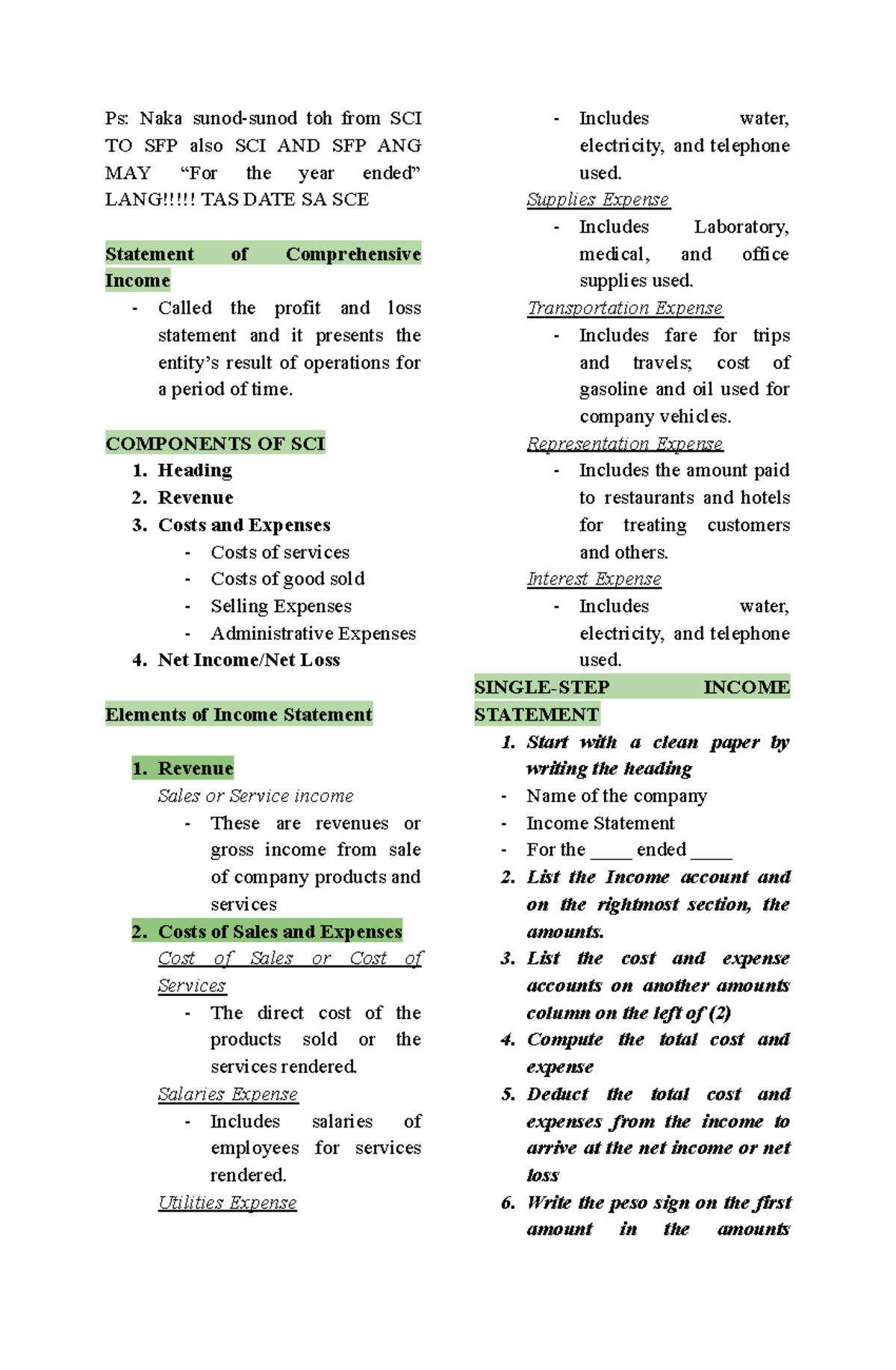 FABM 2 Reviewer (Definitions with examples) - Ps: Naka sunod-sunod toh ...