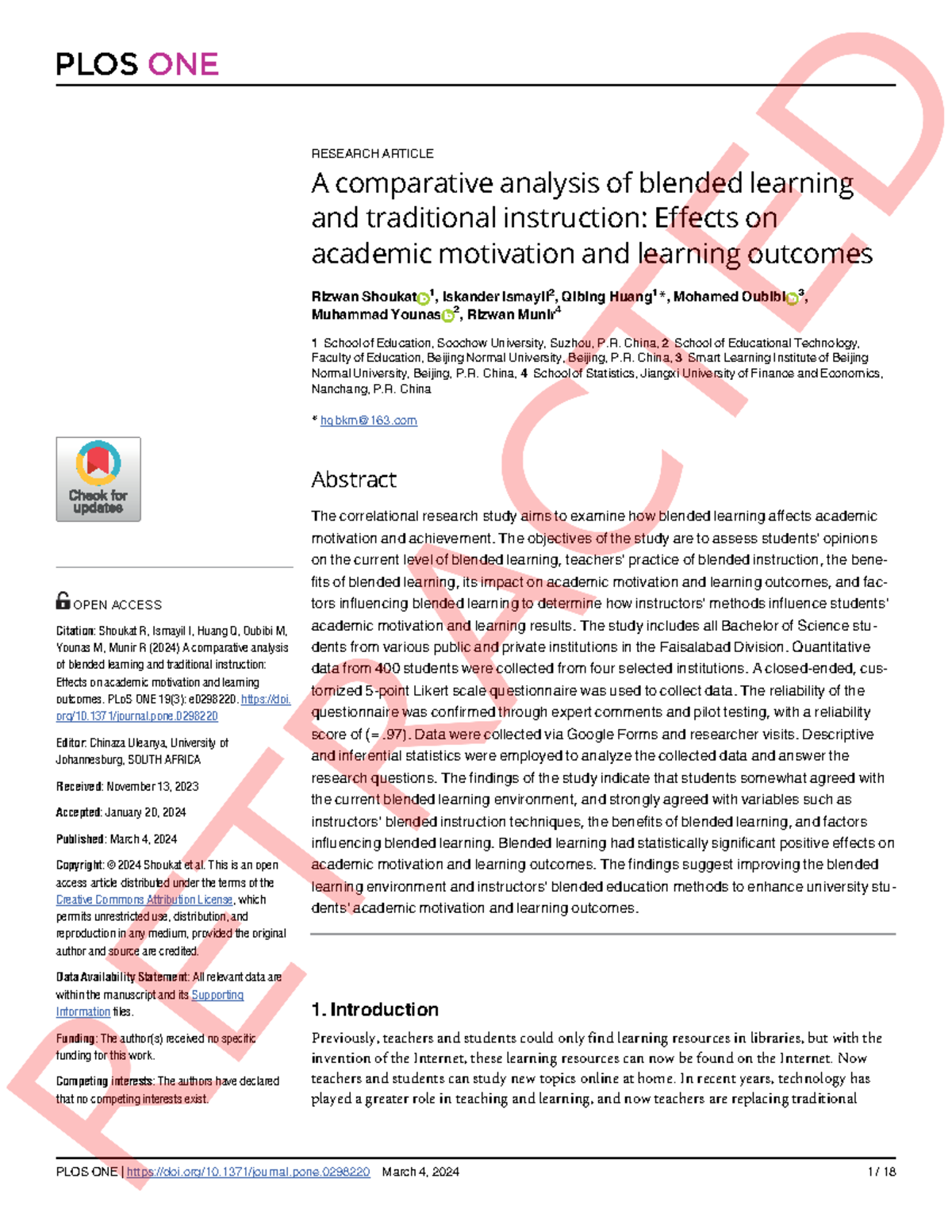 Journal - ýttrgrxt - RESEARCH ARTICLE A comparative analysis of blended ...